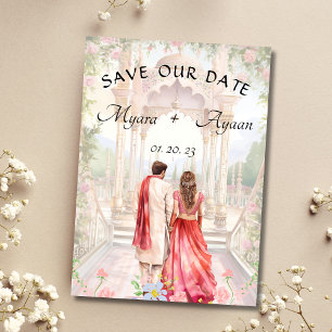 Indian Save the date template Tarjeta boda india
