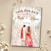 Indian Save the date template Tarjeta boda india