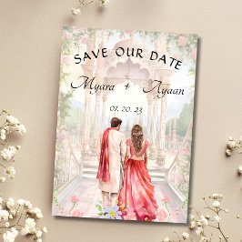 Indian Save the date template Tarjeta boda india