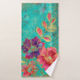 Indian style design bath towel