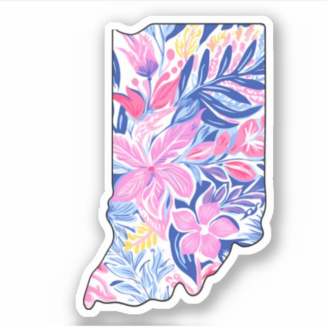Indiana - Pegatina de verano - Lilly Inspired (Anverso)