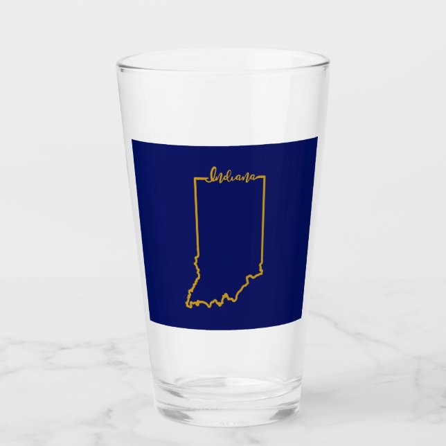 Indiana Pint Glass Dieciséis Ounces (Anverso)