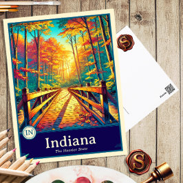 Indiana | Postal con cubierta de estilo anime