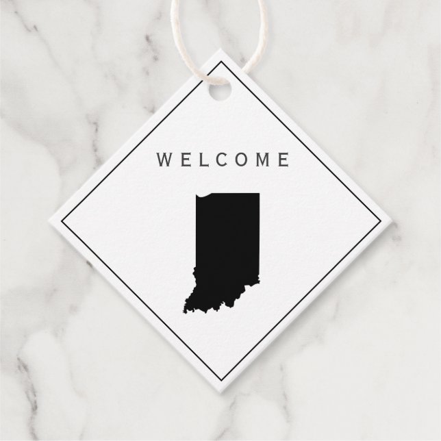 Indiana Welcome Bag Gift Etiqueta para el fin de s (Anverso)