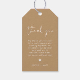 INDIE Boho Beige Etiquetas modernas de favor