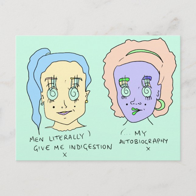 Indigestión | Impresión postal | #overheard (Anverso)