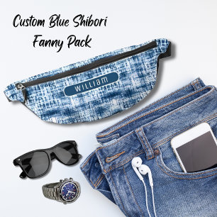 Indigo Azul y Patrón Shibori Blanco Bolsas Geniale