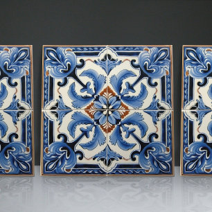 Indigo Azulejo azul portugués Lisboa decorativo