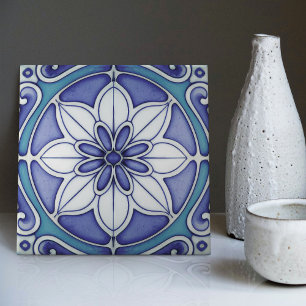 Indigo Azulejo azul portugués Lisboa decorativo
