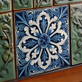 Indigo Azulejo azul portugués Lisboa decorativo