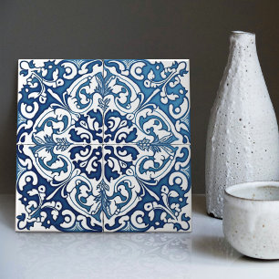 Indigo Azulejo azul portugués Lisboa decorativo