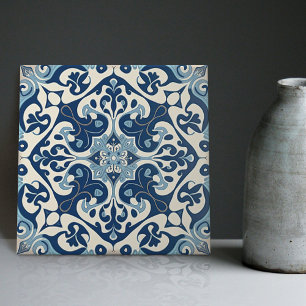 Indigo Azulejo azul portugués Lisboa decorativo