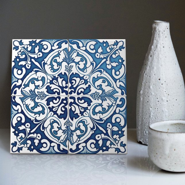 Indigo Azulejo azul portugués Lisboa decorativo (Subido por el creador)