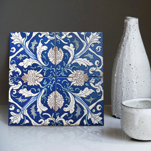 Indigo Azulejo Azul Portugués Lisboa Decorativo C