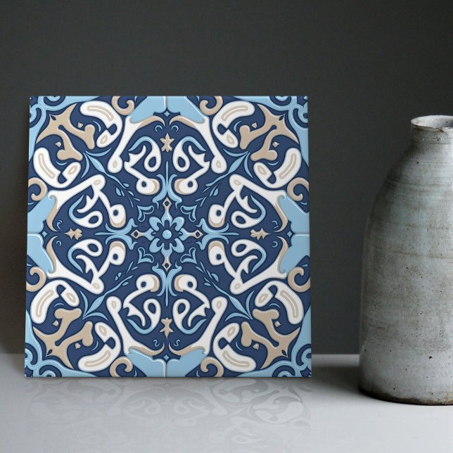 Indigo Azulejo Azul Portugués Lisboa Decorativo C (Subido por el creador)