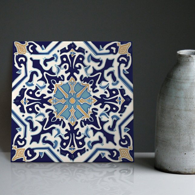 Indigo Azulejo Azul Portugués Lisboa Decorativo C (Subido por el creador)