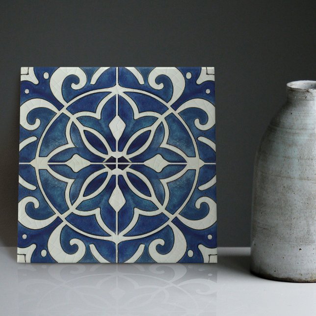 Indigo Azulejo Azul Portugués Lisboa Decorativo C (Subido por el creador)