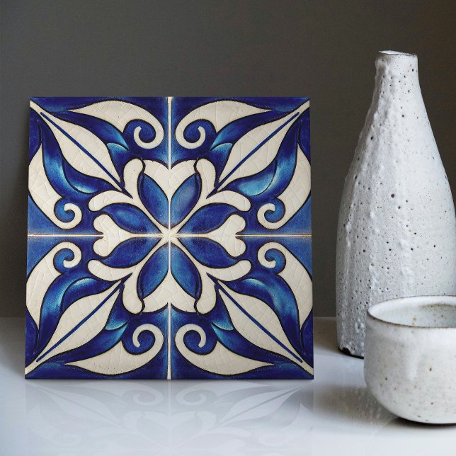 Indigo Azulejo Azul Portugués Lisboa Decorativo C (Subido por el creador)