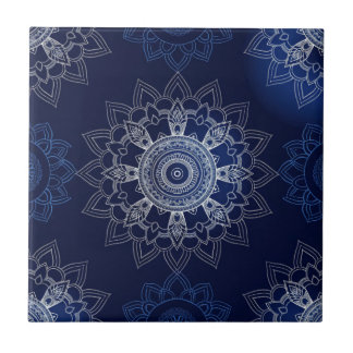 Indigo Azulejo Azul Portugués Mandala Decorativo