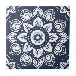 Indigo Azulejo Azul Portugués Mandala Decorativo