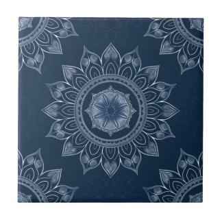 Indigo Azulejo Azul Portugués Mandala Decorativo