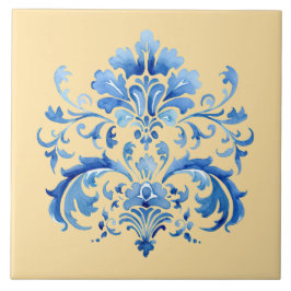 Indigo Azulejo Blue Portuguese Lisbon Botanical