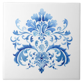 Indigo Azulejo Blue Portuguese Lisbon Botanical