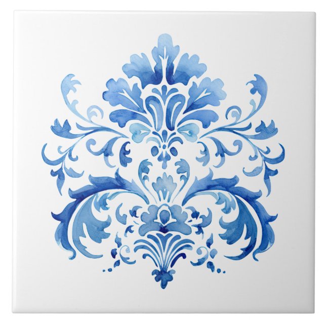 Indigo Azulejo Blue Portuguese Lisbon Botanical (Frente)