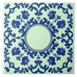 Indigo Azulejo Blue Portuguese Lisbon Botanical