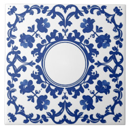 Indigo Azulejo Blue Portuguese Lisbon Botanical