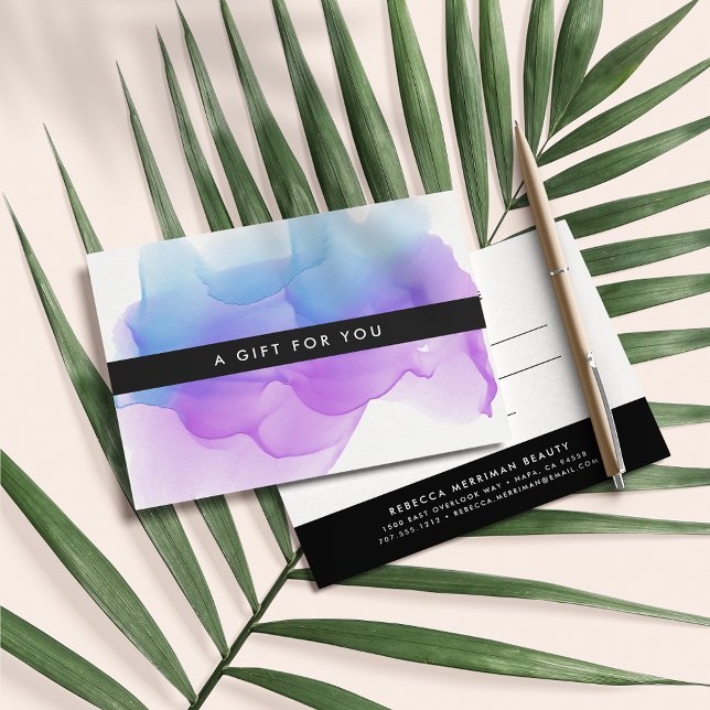 Indigo Watercolor Blot | Certificado de regalo (Subido por el creador)