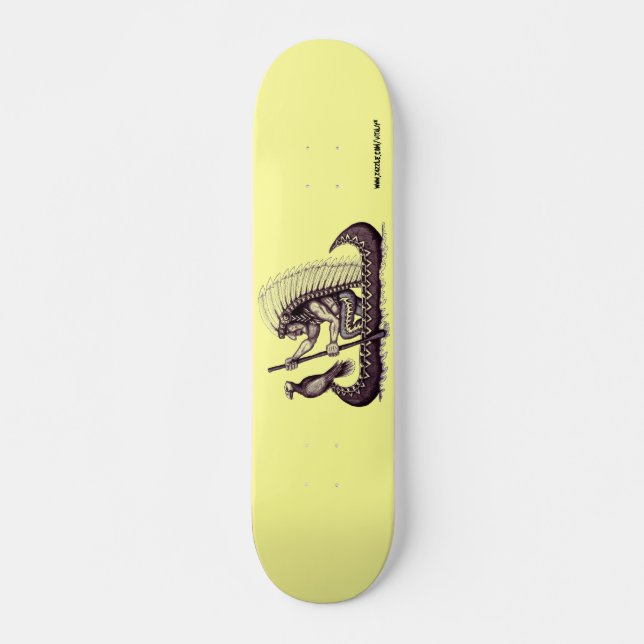 Indio con el monopatín fresco del arte gráfico del (Anverso )