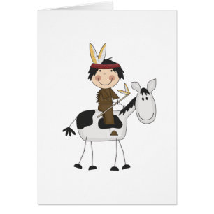 Indio en las camisetas y los regalos del caballo