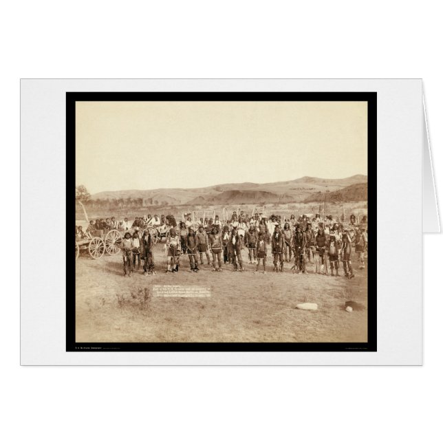 Indio miniconjou en el baile de hierba SD 1890 (Anverso (Horizontal))