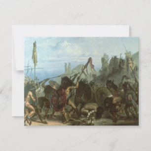 Indios antiguos, Danza del Bisonte por Karl Bodmer