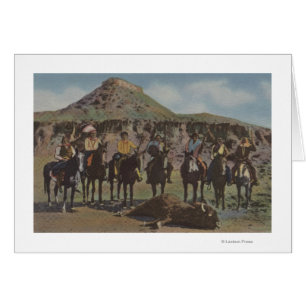 Indios del noroeste - una caza e indios del búfalo