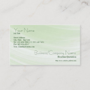 Indirecta de la tarjeta de visita verde