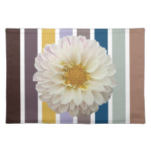 Mantel de tela de flor blanca moderna y franja de
