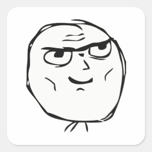 Individuo resuelto Meme - pegatinas cuadrados