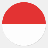 Indonesia Fisheye Flag Pegatina