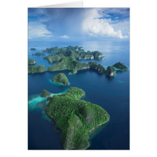 Indonesia, Papua Occidental. Vista aérea de Raja A