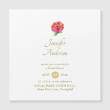 Indulgente Red Rose Watercolor Gold Briower