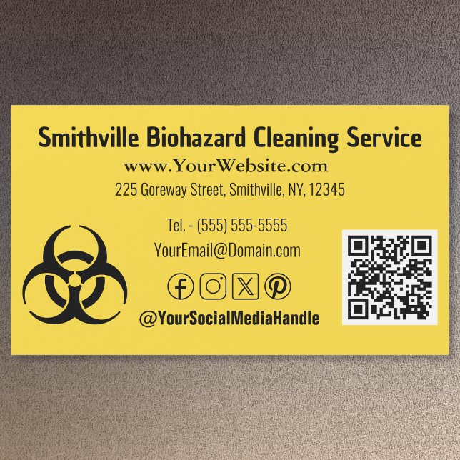 Industria del Bioriesgo - Tarjeta de visita magnét (Biohazard Industry - Magnetic Business Card by Office Accessories Shop)
