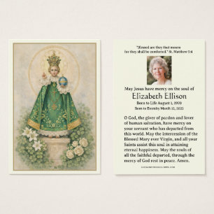 Infant de Praga Shamrocks Oración Irlandesa de Fun