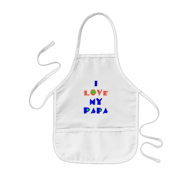 Infantil Amo mi delantal de la PAPÁ (Frente)