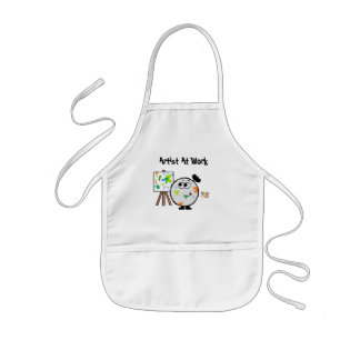 Infantil Artista en el delantal de Weeble del trabajo