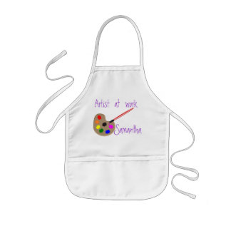 Infantil Artista en el trabajo - delantal personalizado de