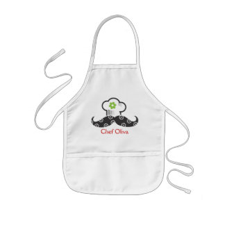 Infantil Chica del delantal el | del bigote del cocinero de
