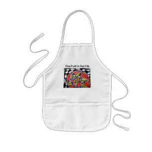 Infantil "Comida lenta para los niños rápidos", delantal