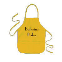 Delantal amarillo del panadero de la bailarina y